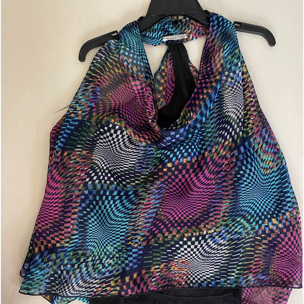 2 Silk Colorful Halter Tank Top